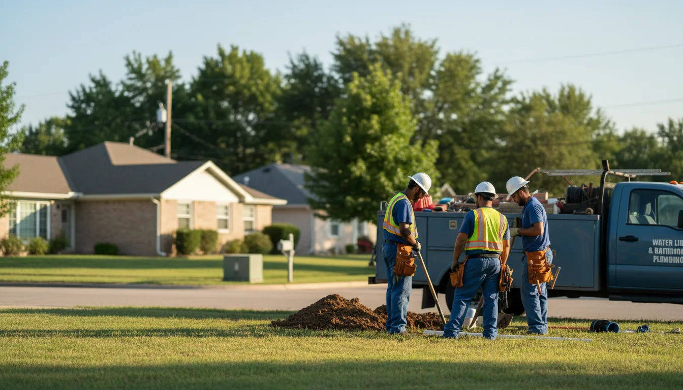 Residential water line and bathroom plumbing service in Webster, IN